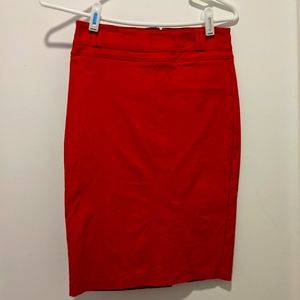 NWOT Red Stylish Pencil Skirt in S